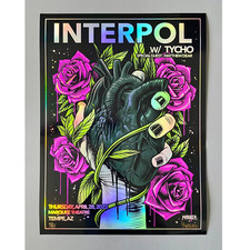 *Folha rara* INTERPOL com pôster de concerto TYCHO AP S/N x/25 Tempe AZ 2022 Maxx242, usado comprar usado  Enviando para Brazil