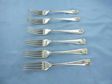 UM CONJUNTO VINTAGE DE SEIS GARFOS DE JANTAR INGLESES ANTIGOS DE PRATA ESTERLINA SHEFFIELD 1994., usado comprar usado  Enviando para Brazil