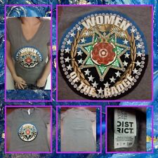 Camiseta feminina MULHERES DO EMBLEMA design de arte personalizado tela de seda gola V cinza P comprar usado  Enviando para Brazil