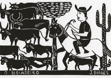 Cartão postal José Francisco Borges "The Ox Herder" arte popular brasileira ESTADO PERFEITO não usado, usado comprar usado  Enviando para Brazil