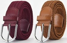 Cinto masculino feminino trançado lona elástico vestido jeans cintos agulha fivela, usado comprar usado  Enviando para Brazil