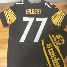 Camiseta NFL Steelers Gilbert #77 + cachecol com capuz! Nike 44 On Field autêntico comprar usado  Enviando para Brazil