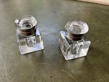 Pair crystal inkwells for sale  YORK