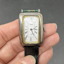 Relógio de pulso OBREY Paris prata maciça França vintage pulseira preta couro esterlina, usado comprar usado Relógio de pulso OBREY Paris prata maciça França vintage pulseira preta couro esterlina, usado comprar usado  Enviando para Brazil