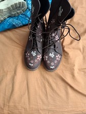 Brown embroidered ankle for sale  BENFLEET