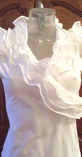 50% OFF! VENDA! Blusa ANNE FONTAINE FRANCE branca ORGANZA tamanho 42-44, usado comprar usado  Enviando para Brazil