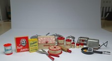 Juego de accesorios de cocina miniaturas vintage - sartenes, Jemima, botes segunda mano  Embacar hacia Mexico