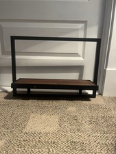 Estante de madera con soporte de marco de metal industrial primitivo madera envejecida  segunda mano  Embacar hacia Mexico