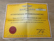 Livreto - BREITLING 1884 - Certificação de cronômetro - COSC comprar usado  Enviando para Brazil