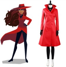 Ternos fantasias Halloween camisa chapéu jaquetas vermelhas Where on Earth Is Carmen Sandiego, usado comprar usado  Enviando para Brazil