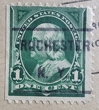 Selo de um centavo dos EUA 1902 - Benjamin Franklin - ULTRA RARO  comprar usado  Enviando para Brazil