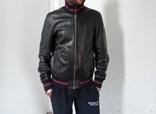 Gucci leather bomber for sale  LEICESTER
