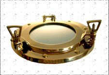 Bullauge Nautischer Spiegel Maritim Schiff Nautika 30 cm Aluminium rund Bullauge comprar usado  Enviando para Brazil