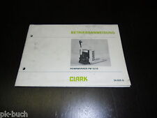 Usado, Suporte manual de operação caminhão palete Powerworker PW 15/18 Clark 12/1981 comprar usado  Enviando para Brazil