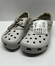 Crocs Islander barco tamanco sapato novo M8/W10 couro tamanco com cadarço água ao ar livre, usado comprar usado  Enviando para Brazil