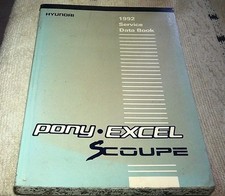 1992 HYUNDAI EXCEL Pony S COUPE somente revendedor livro de dados de serviço, usado comprar usado  Enviando para Brazil