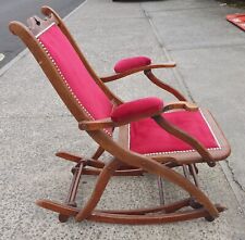 Antique folding reclining for sale  SWANSEA