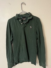 Camisa polo masculina musculosa vintage Abercrombie & Fitch tamanho médio verde manga longa comprar usado  Enviando para Brazil