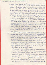 AV66-MANUSCRIT SIGNE-JEAN LOUIS BORY-[LA KAHENA]-[PIERRE CARDINAL], usado comprar usado  Enviando para Brazil