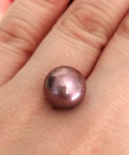 lindo 11-10mm mar do sul redondo lavanda rosa roxo pérola solta meio buraco comprar usado  Enviando para Brazil