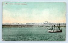 Usado, Cartão postal View of the Olympic Mountains barco de pesca L77 comprar usado  Enviando para Brazil