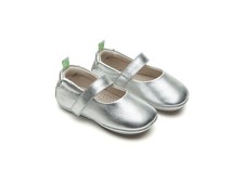 TIP TOEY JOEY ORIGINALS - Tamanho US4 prata infantil menina 'Dolly Mary Janes' comprar usado  Enviando para Brazil