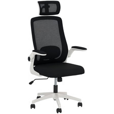 Silla ejecutiva de malla con reposacabezas HOMCOM, negra, reformada segunda mano  Embacar hacia Mexico