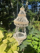 Usado, 🎁 Suporte de planta de macramê pendurado concha marinha anos 70 vintage boho comprar usado  Enviando para Brazil