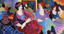 Usado, Patricia Govezensky- Original Giclée sobre Tela "Cafe Laguna" comprar usado  Enviando para Brazil