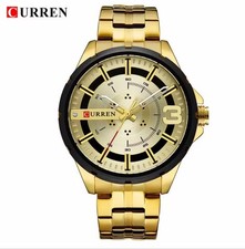 Relógio masculino Curren 8333 Relogio | Cronógrafo esporte quartzo | Ouro | Novo com etiqueta comprar usado  Enviando para Brazil