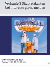 Konzert tickets cro gebraucht kaufen  Flintsbach a.Inn