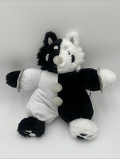 Usado, Pelúcia circo canino preto e branco palhaço cachorro bicho de pelúcia HTF comprar usado  Enviando para Brazil