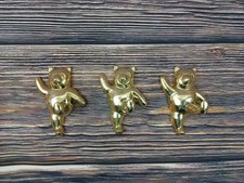 Conjunto vintage de 3 ganchos de parede de latão para quarto de bebê/crianças comprar usado  Enviando para Brazil