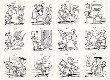 Jacovitti tavola originale usato  Brescia