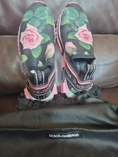 Tênis Dolce & Gabbana Feminino Tamanho 8.5 Floral Sorrento Tecido Slip-On, usado comprar usado  Enviando para Brazil