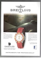Breitling 1884 relógio publicitário Lady J 1998 1 página original comprar usado  Enviando para Brazil