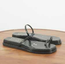 Sandálias Jessica Simpson Feminina Malha Tira no Biqueira Slide Preta Estampa de Cobra 6,5M comprar usado  Enviando para Brazil