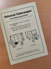 Universal futterwagen prospekt gebraucht kaufen  Spraitbach