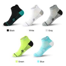 5 pares de meias esportivas masculinas respiráveis no tornozelo - antiderrapante, acolchoadas, corrida na academia comprar usado  Enviando para Brazil