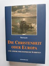 Novalis christenheit europa gebraucht kaufen  Immenstadt i.Allgäu