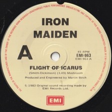 IRON MAIDEN 45: FLIGHT OF ICARUS b/w I'VE GOT THE FIRE Aussie emi 963 m & m 1983 comprar usado  Enviando para Brazil