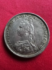 1887 silver shilling for sale  BURNLEY