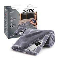 Imetec Adapto Velvet Kwadratowy koc grzewczy w kratę 150x95 cm, szary towar B na sprzedaż  PL