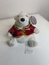 1997 Coca Cola Bean Bag colete de pelúcia urso polar e gravata borboleta #0149 - Nunca exibido comprar usado  Enviando para Brazil