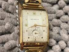 relógio de pulso BENRUS 17 joias modelo AX 11 relógio suíço caixa extravagante mostrador de dois tons comprar usado  Enviando para Brazil