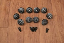 Gaveta de armário de ferro fundido antiga antiga maçanetas de porta flor puxador rústico 10 peças comprar usado  Enviando para Brazil