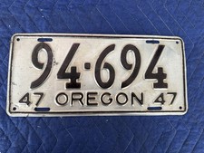 1947 oregon license for sale  La Jolla
