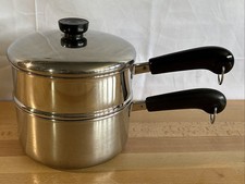 Panela Vintage Revere Ware 2 Qt Aço Inoxidável Tri Ply 91d Caldeira Dupla comprar usado  Enviando para Brazil