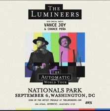 Two tickets lumineers for sale  Annapolis