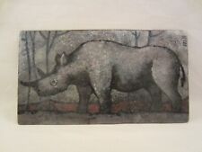 Nashorn bild emaille gebraucht kaufen  Bochum